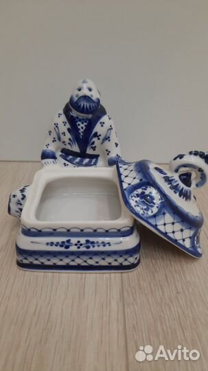 Гжель шкатулка Купец