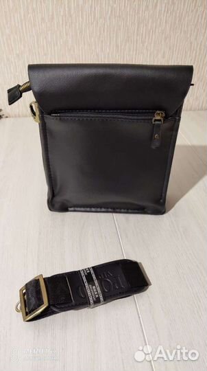 Мужская кожаная сумка через плечо, новая