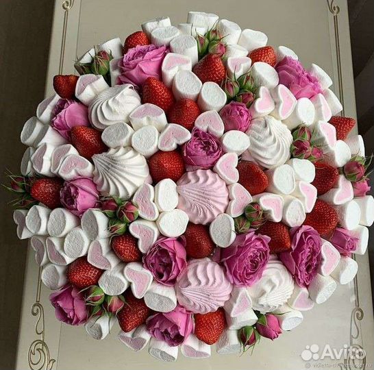 Съедобные букеты из зефира