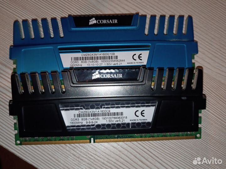 Оперативная память ddr3 2x8gb 1600MHz