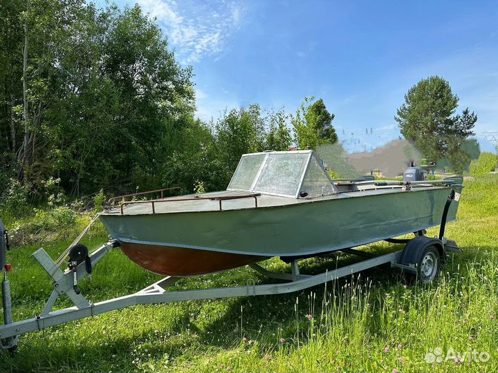 Лодка Прогресс-4 с мотором Yamaha 40 лс и прицепом