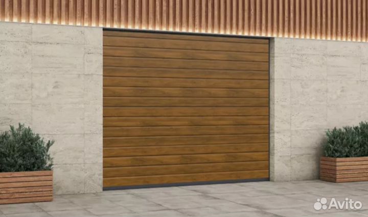 Ворота секционные подъемные монт-ж до 2 дн