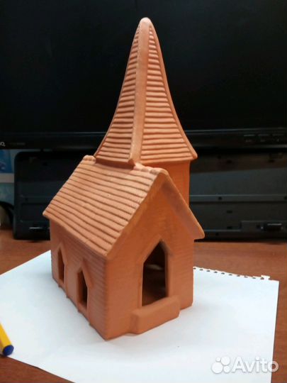 Подсвечник глиняный художественный