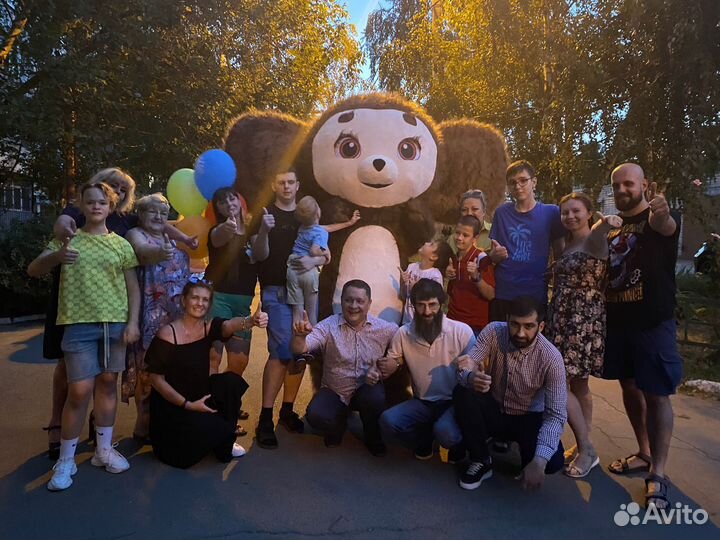 Чебурашка аниматор хлопушки моментальное фото