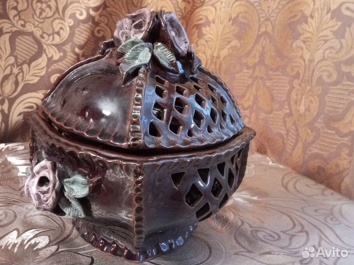 Ваза конфетница (шкатулка) керамика