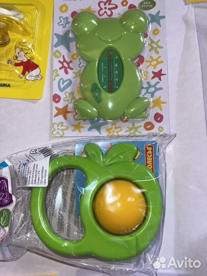 Погремушка прорезыватель ершик пустышки