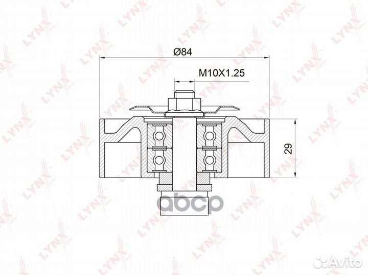 Ролик натяжной приводного ремня PB5020 lynxauto