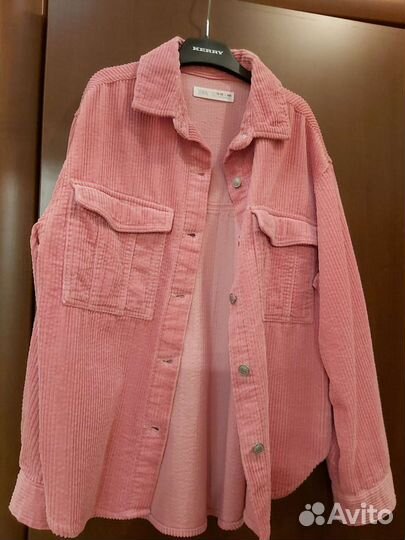 Вельветовая рубашка zara для девочки