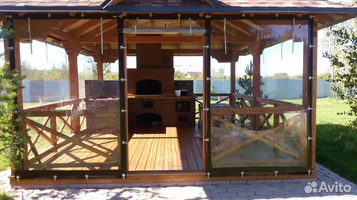 Мягкие окна для беседки