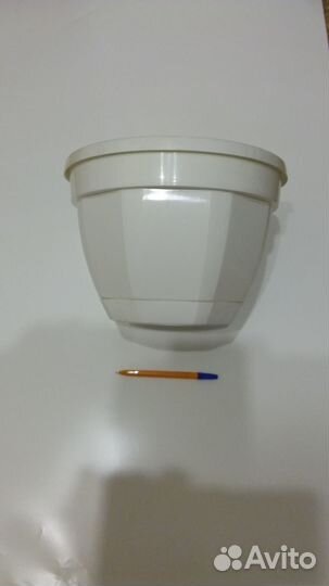 Горшок цветочный 7 л белый