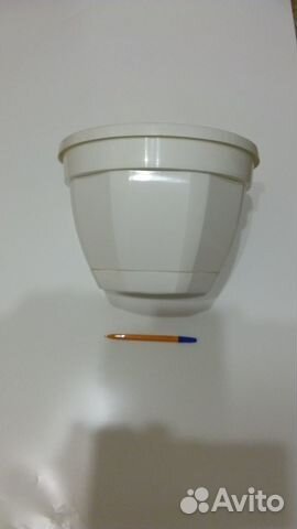 Горшок цветочный 7 л белый