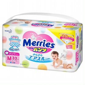 Подгузники-трусики Merries M (6-11 кг) 33 шт