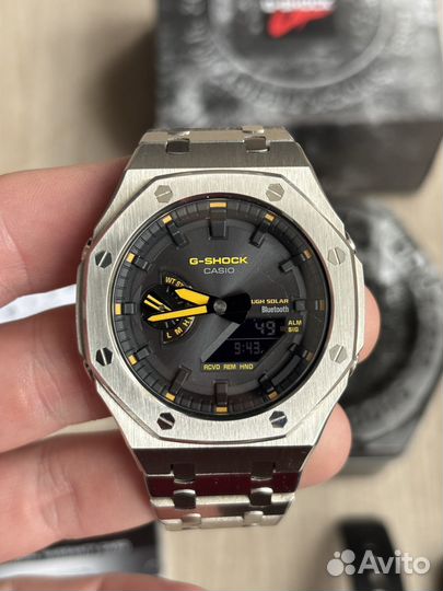 Часы Casio GA-B2100 Custom steel mod