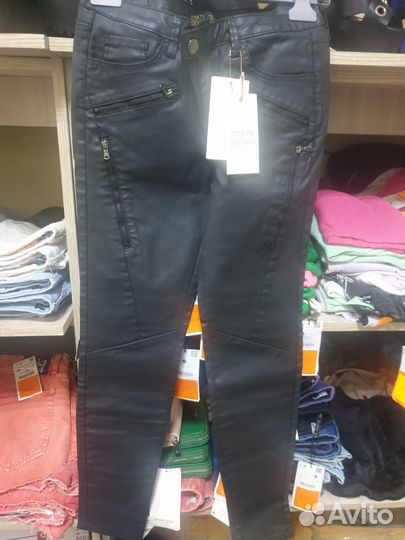 Zara женские брюки кож-зам