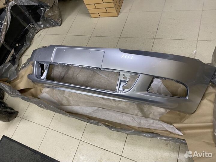 Бампер передний skoda octavia a5 серебристый