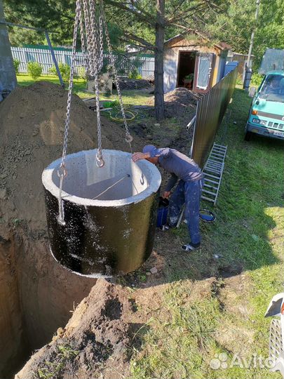 Комплект бетонных колец на колодец на 4 куба