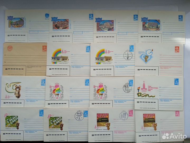 Конверты СССР обычные, авиа, спецгашение