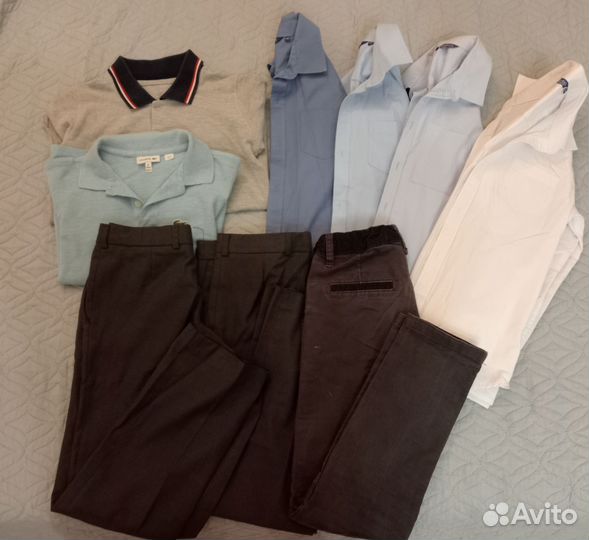 Поло, рубашки и брюки на рост 140