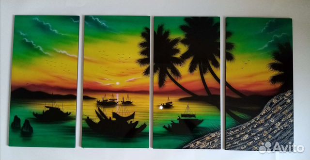 Картина панно из дерева