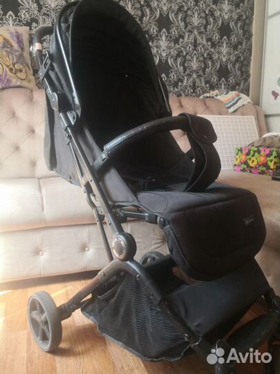 Коляска прогулочная Bair D299 черно-синяя