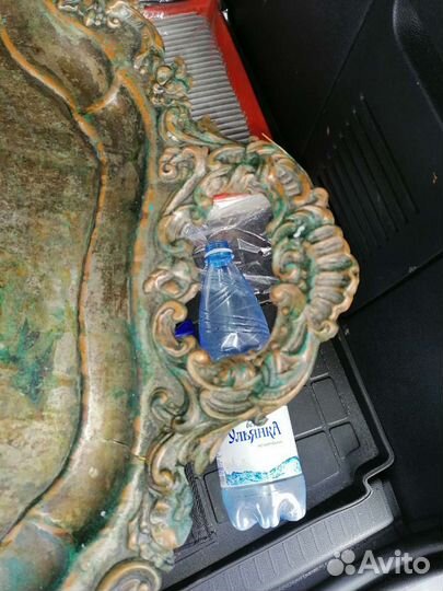 Поднос старинный антиквариат. Медный