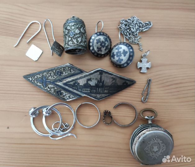 Лом серебра 74гр