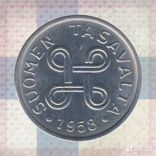 1 Марка 1958 Финляндия