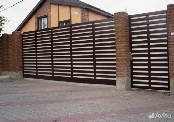 Заборные секции m фирм. Alutech установка