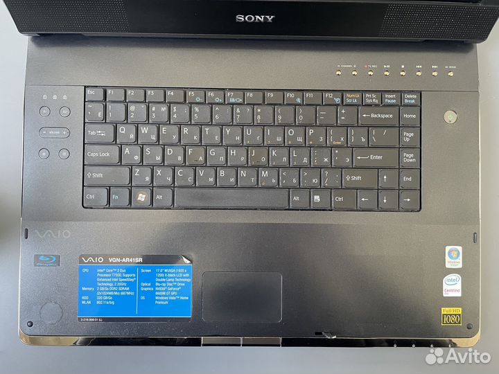 Ноутбук Sony vaio VGN-AR41SR