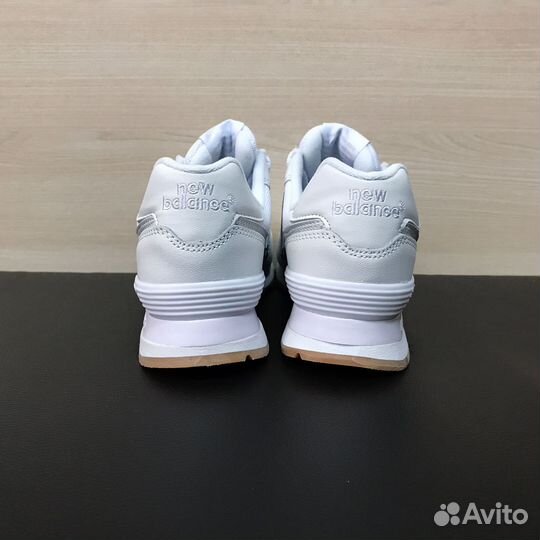 Кроссовки New Balance 574 кожаные белые