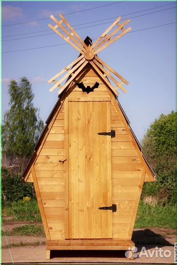 Уличный туалет деревянный WAT889