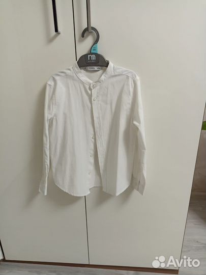 Белая рубашка для мальчика 116-122