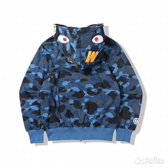 Худи Bape синее