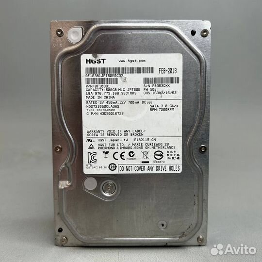 Жесткий диск hgst 500 гб HDS721050CLA362