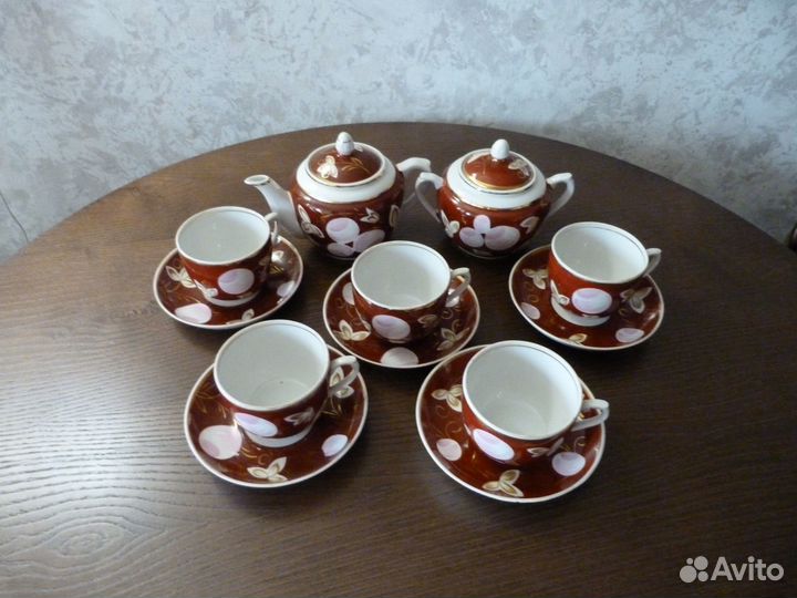 Фарфоровая посуда СССР сервиз чайный