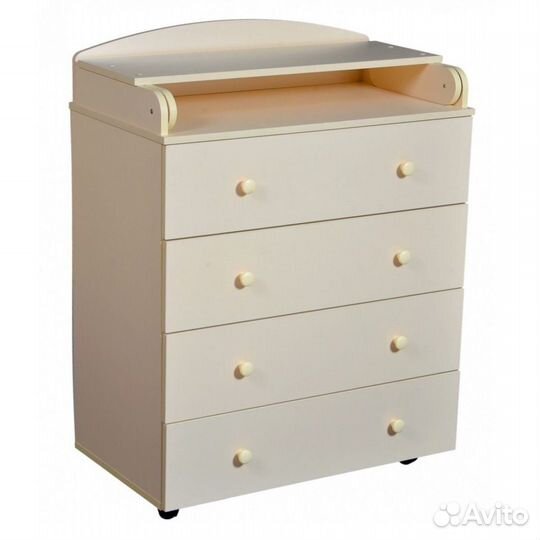 Комод пеленальный ульяна 80/4 лдсп Слоновая кость