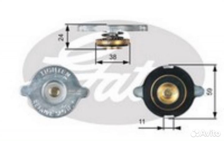 Gates RC107 Крышка горловины радиатора