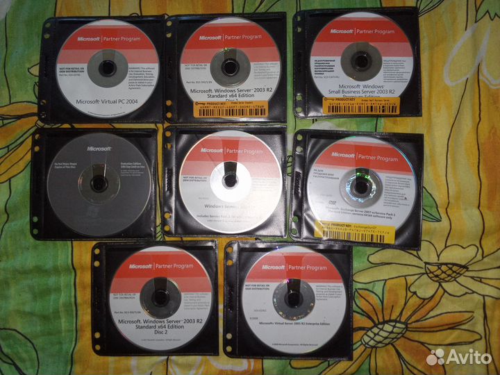Лицензионные диски Microsoft 14шт