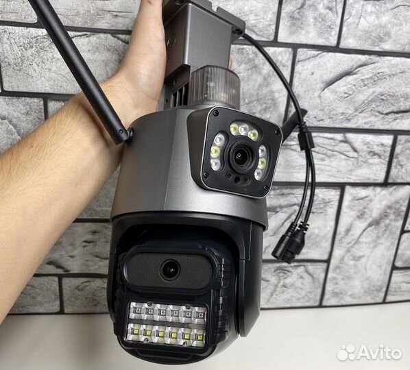 Камера Wi-Fi с двумя объективами видеонаблюдения