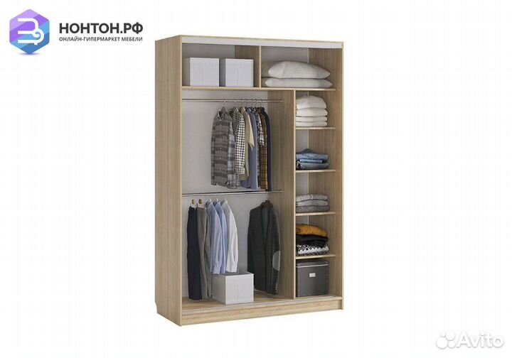 Шкаф-купе Гранд 4-600 птицы дуб сонома