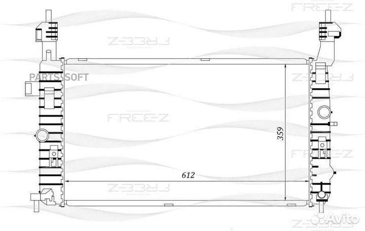 Радиатор охлаждения opel Meriva 03- 1300252