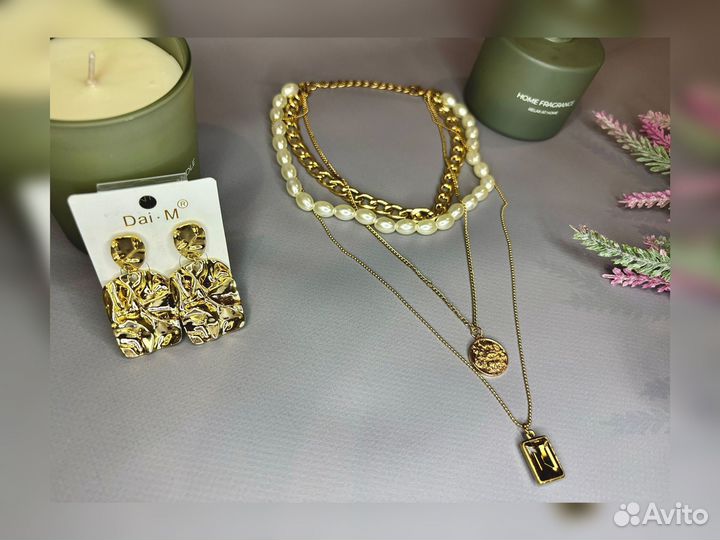 Серьги и подвеска