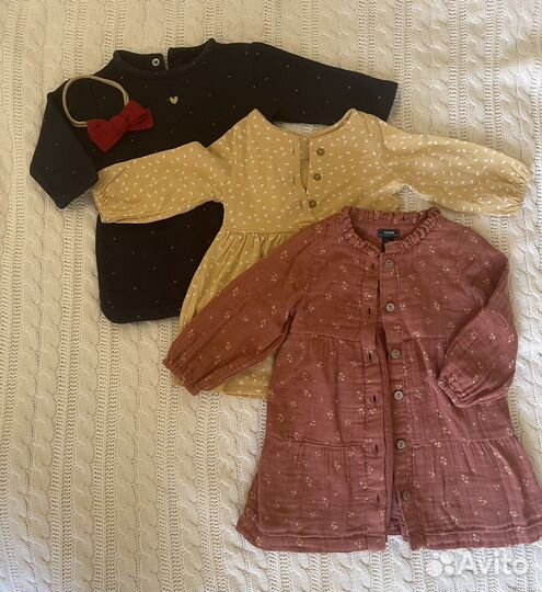 Одежда пакетом для девочки 6-9 мес