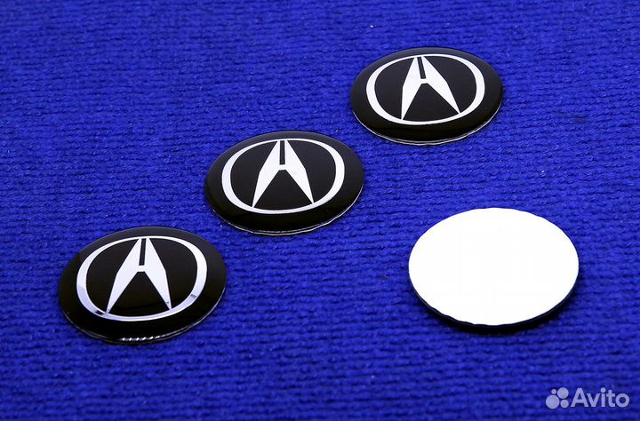 Комплект 3D наклеек колпачка диска Acura 56 65 мм
