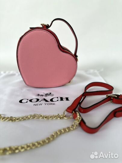 Сумка coach heart новая