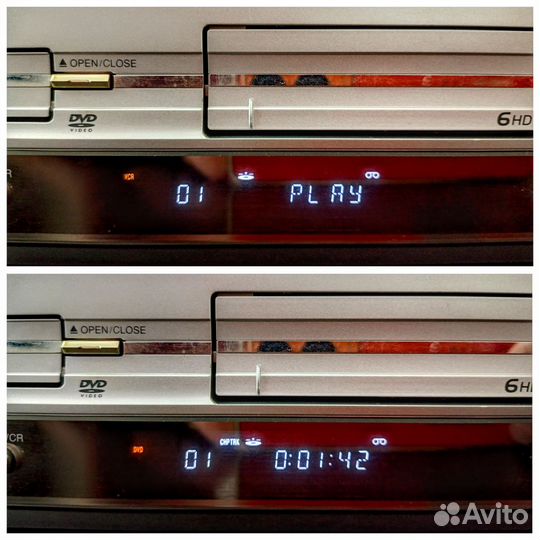 VHS DVD 6 головочный Hi Fi состояние комплект доки