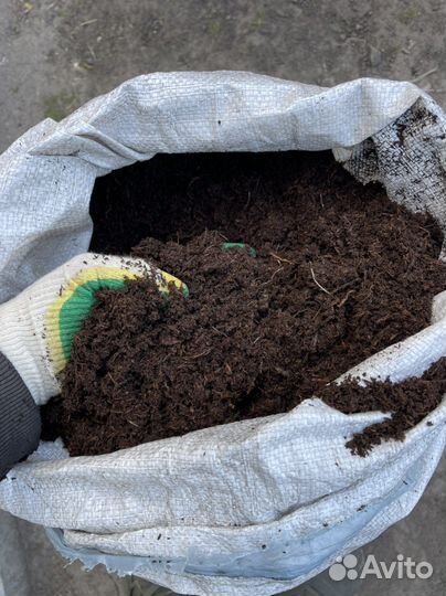 Чернозем, перегной, торф, песок, навоз, в мешках