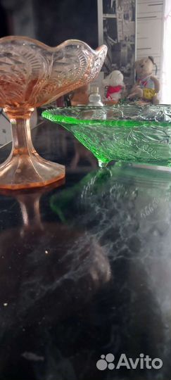 Вазы из цветного стекла СССР