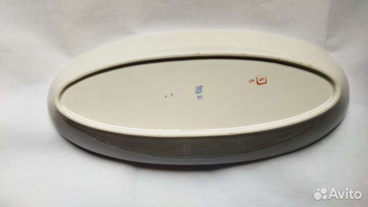 Блюдо сервировочное фарфор Сирень фз Пролетарий