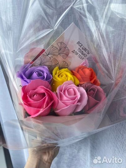 Мыльные розы в коробке